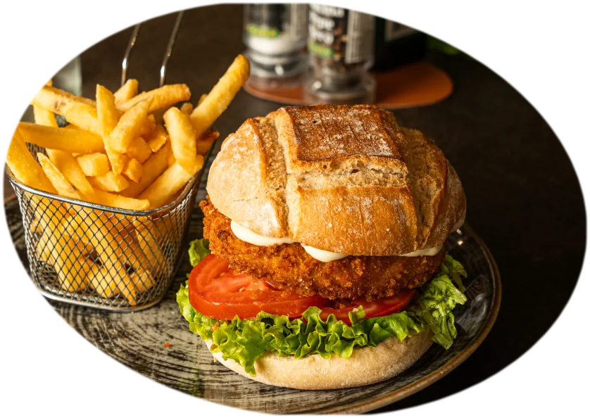 Hamburger con patatine