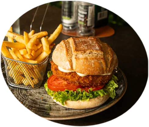 Hamburger con patatine